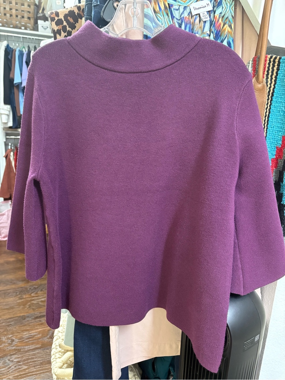 Avara Women's Purple Mock-Neck Sweater